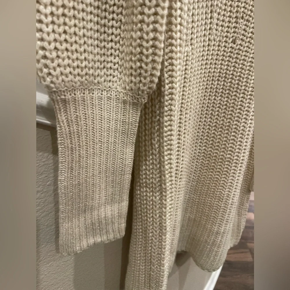 Elegant Anthropologie Cream Knit Sweater Dress - Picture 5 of 11